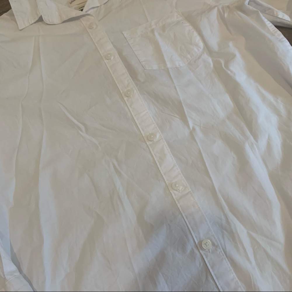 Universal Thread White Button Down Work Blouse Top - image 4